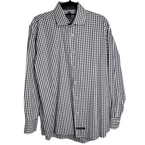 English Laundry Men's Checkered‎ Long Sleeve Dress Shirt Size 16 1/2 34/35